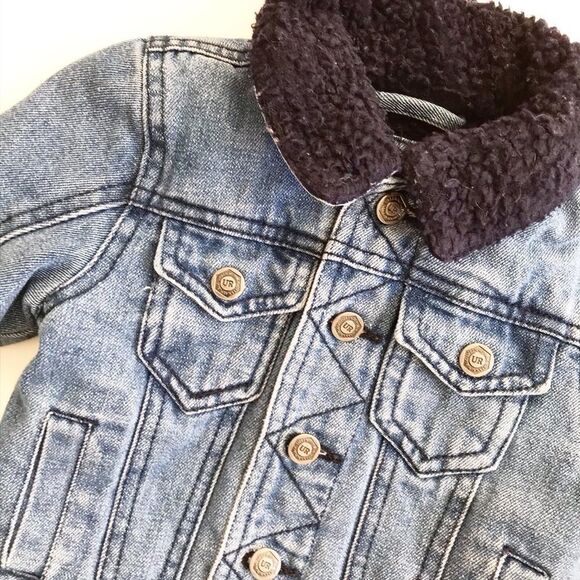 Urban republic sherpa lined jean jacket VGUC 12m - Picture 2 of 5